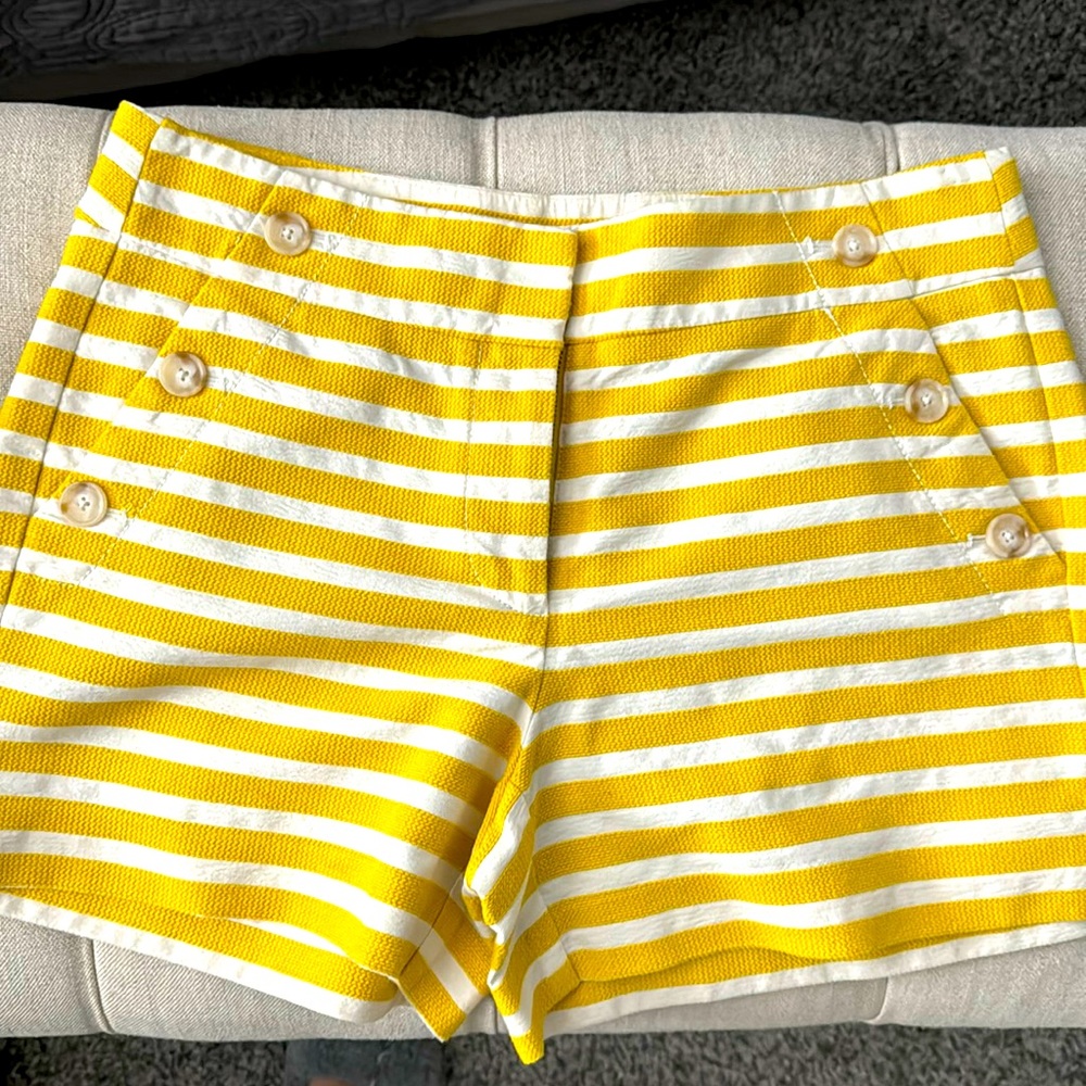 Loft Riviera Shorts - Yellow and White stripes - Size 6